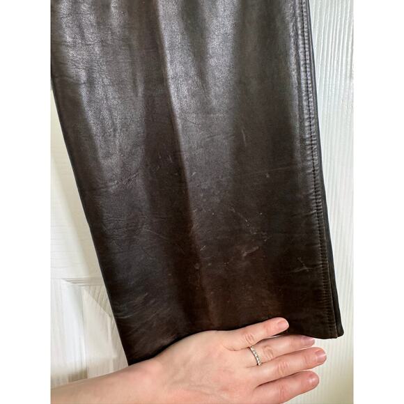 Michael Hoban North Beach Leather Brown Pants - Picture 6 of 9